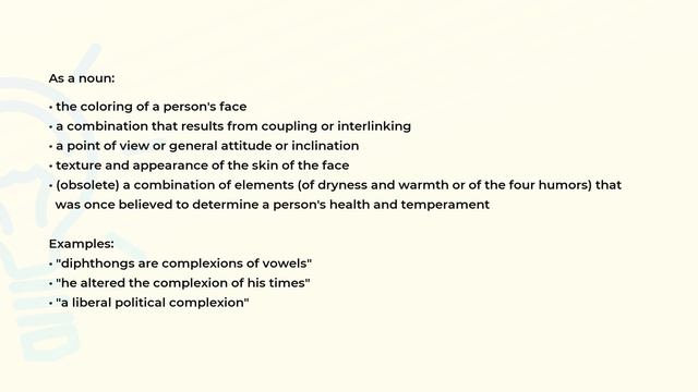 What is the meaning of the word COMPLEXION? смотреть онлайн