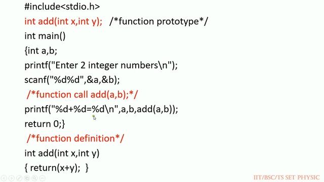 C Program Add two Numbers Using Function in telugu смотреть онлайн
