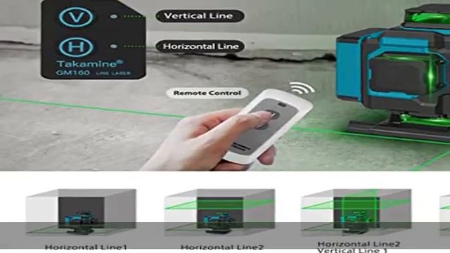 Takamine 16 Lines Green Laser Level Pro, 4x360° 4D Green Cross Line Professional Laser for Construc смотреть онлайн