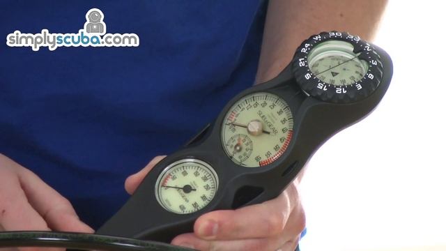 Sub Gear Triple Gauge - Pressure, Depth and Compass - www.simplyscuba.com смотреть онлайн