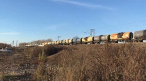 Тепловоз 2ТЭ116-711 с наливным поездом