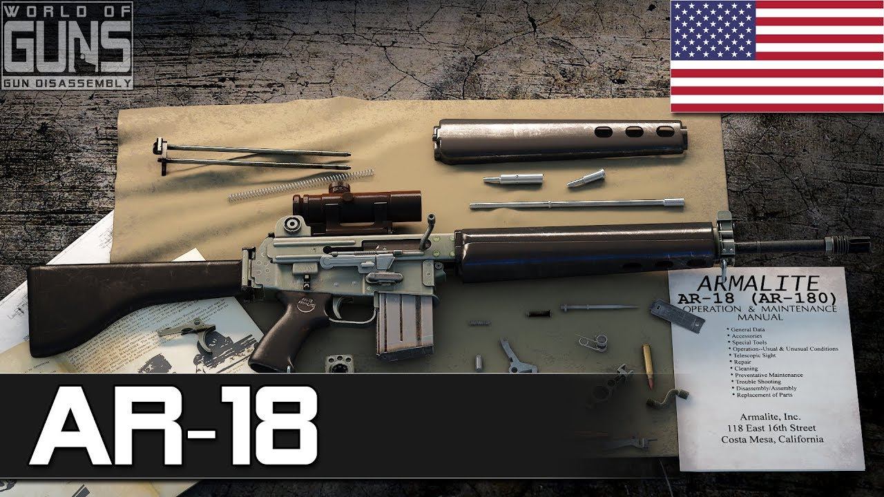 ArmaLite AR-18 (full disassembly and operation) смотреть онлайн
