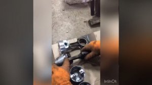 Вставка поршня на шатун ваз 2108, 2114, 2115.