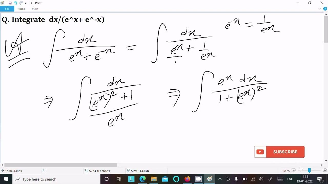 Find Integral of dx/(e^x + e^-x) смотреть онлайн