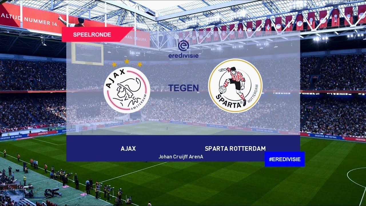 Ajax Vs Sparta Rotterdam | Johan Cruijff ArenA | 2019-20 Eredivisie | PES 2020