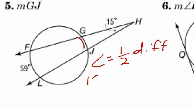 Geometry 10.6 Secants, Tangents, and Angle Measures смотреть онлайн