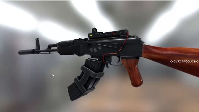 AK-47 (Assault rifle) Model 3d for c4d free downloads (file describe) смотреть онлайн