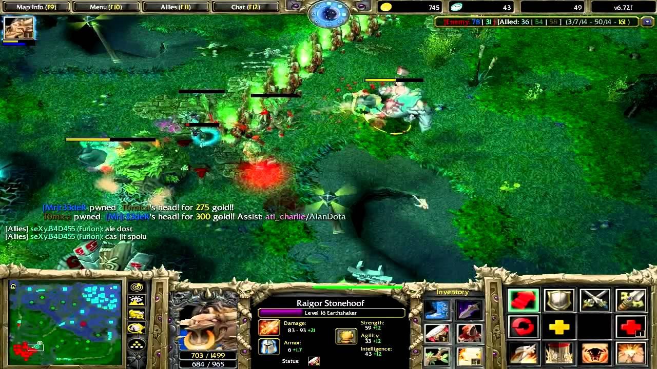 Let's play DOTA Match: Earthshaker Gameplay part 4/4 v6.72f смотреть онлайн