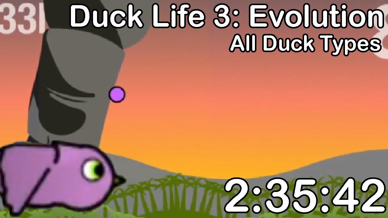 Duck Life 3: Evolution All Duck Types Speedrun in 2:35:42 смотреть онлайн