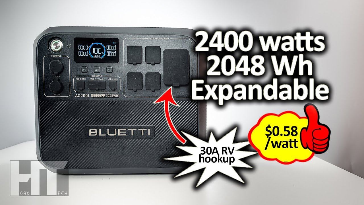BLUETTI AC200L Budget 2400w LiFePO4 UPS Power Station Solar Generator смотреть онлайн
