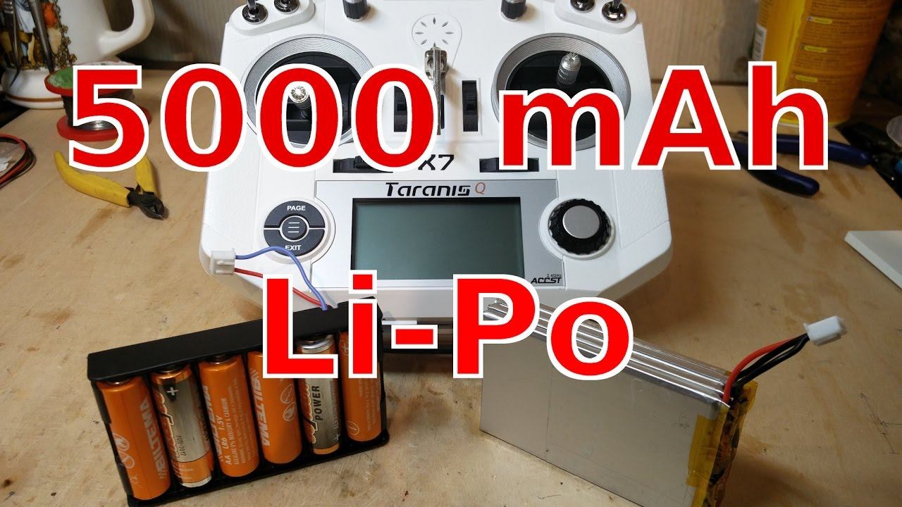 Taranis Q X7 LIPO battery upgrade 5000mAh смотреть онлайн