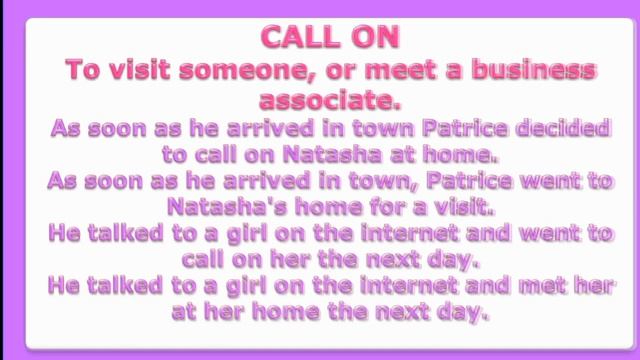 ⭐💙 PHRASAL VERBS 42 ⭐💙 CALL ON ⭐💙 [[ PHRASAL VERBS IN ENGLISH ]] смотреть онлайн