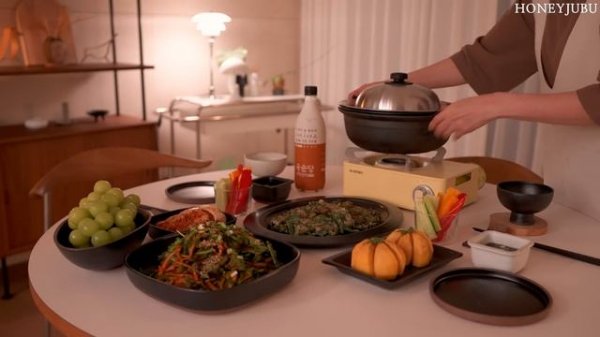 행복한 하루를 위한 집밥 레시피 🍎 오트밀 낙지죽, 채소찜, 굴 부추전, 바질페스토 만들기 | Cook with Me