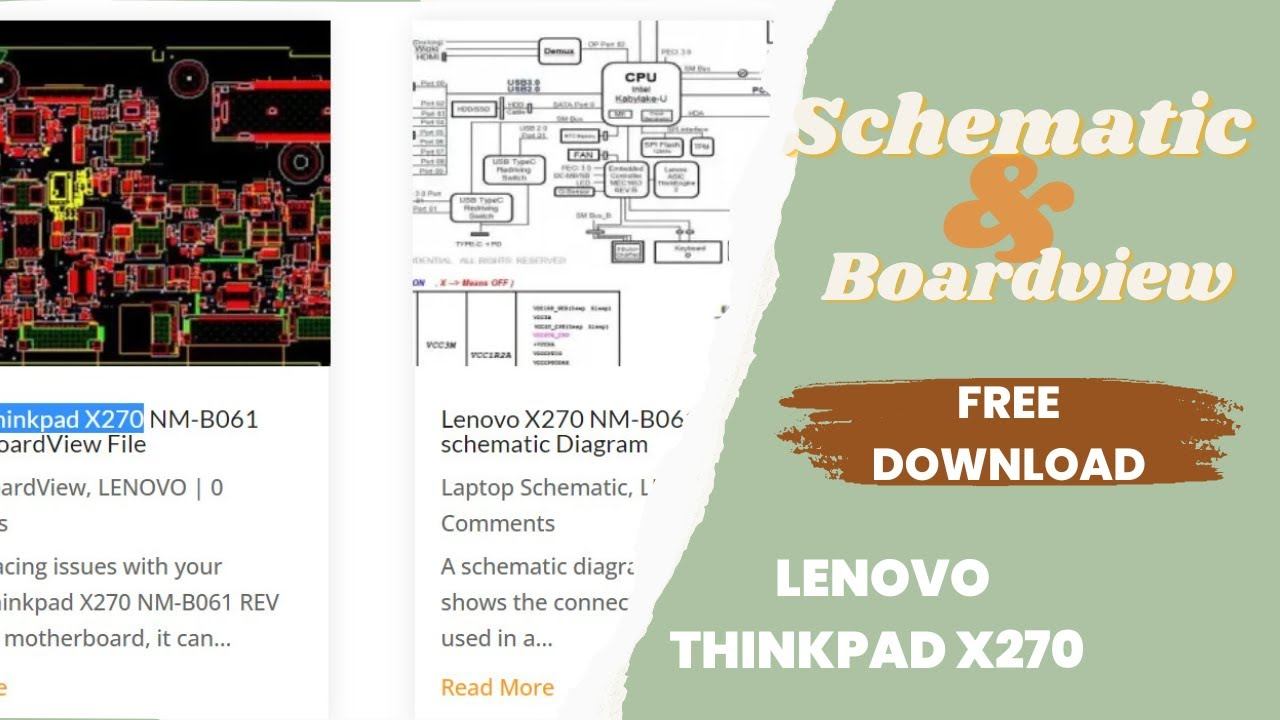 Get Your Hands On Lenovo Thinkpad X270 NM B061 BoardView And Schematic File For Free