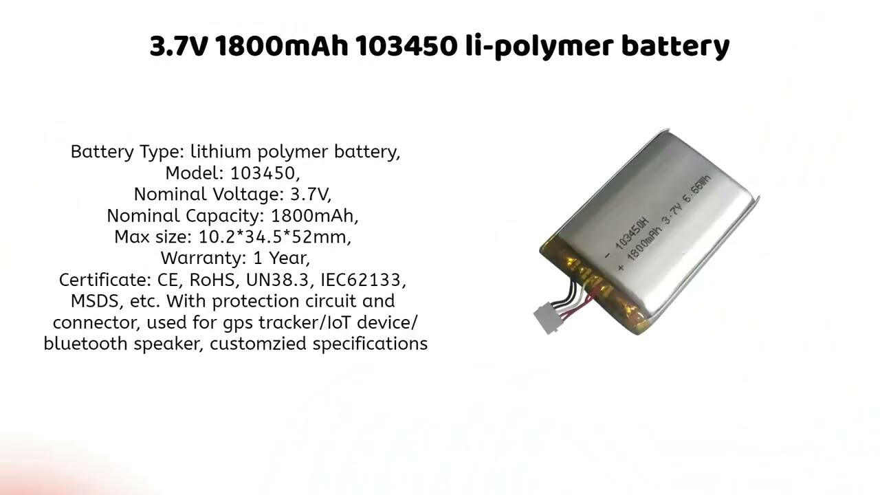 CE ROHS Certified Customized Rechargeable Lithium Polymer Battery 3.7V 1000mAh Li-Polymer Battery смотреть онлайн
