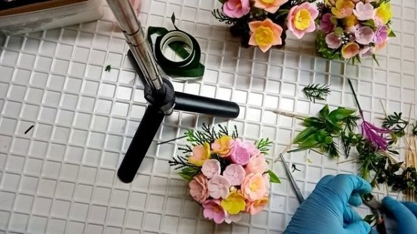 Цветочный горшочек /Мыловарение/  Сборка букета.