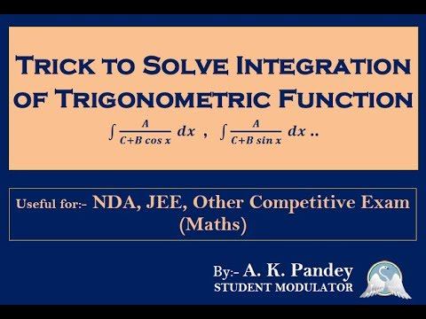 Trick to find Integration of Trigonomeetric function 1/5+4cosx, 1/5+4sinx смотреть онлайн