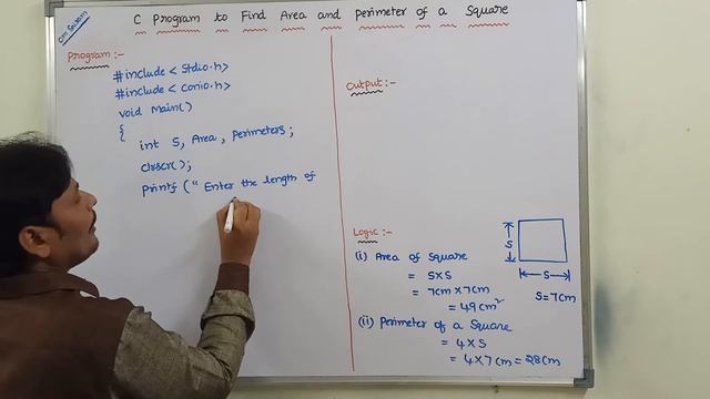 C Program to find the area and perimeter of a Square || Area and Perimeter of Square in C || смотреть онлайн