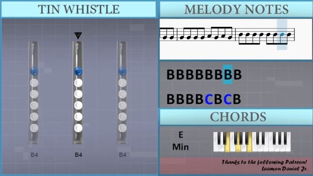 SUPER EASY: How to play Poker Face by Lady Gaga on Tin Whistle (Tutorial) смотреть онлайн