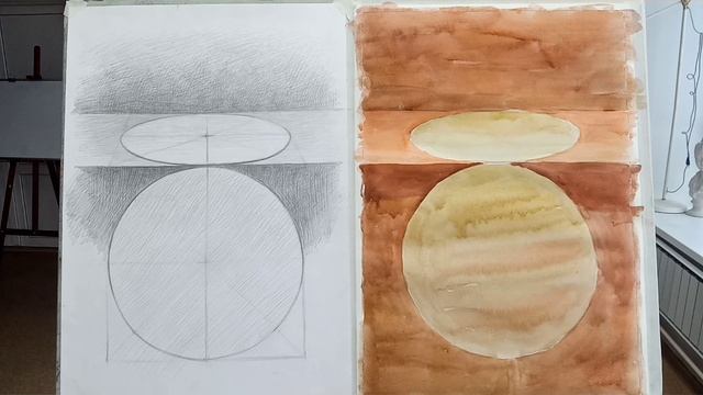 Урок 9. Жёлтый круг на оранжевой плоскости.