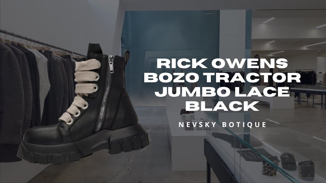 Rick Owens Bozo Tractor Jumbo Lace Black