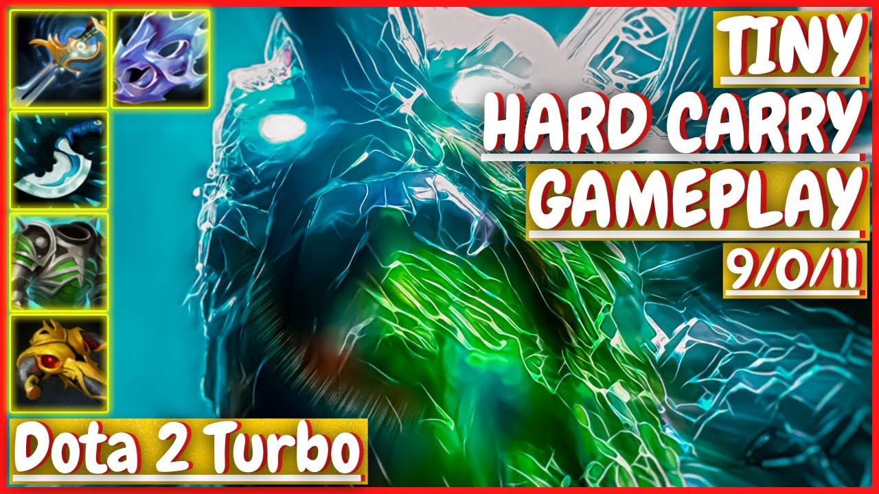 Tiny 9/0/11 [HARD CARRY] [Gameplay DOTA 2 Turbo] 7.32 смотреть онлайн