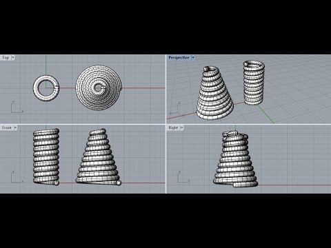 Mastering Helix and Spiral Commands in Rhino 3D: Step-by-Step Tutorial" смотреть онлайн