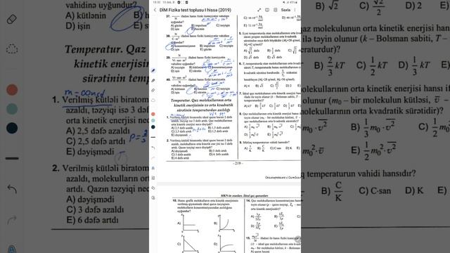 DIM toplu.MKN(diffuziya.Broun hərəkəti.Orta kinetik enerji.Orta kvadratik sürət)aid testlərin izahı смотреть онлайн