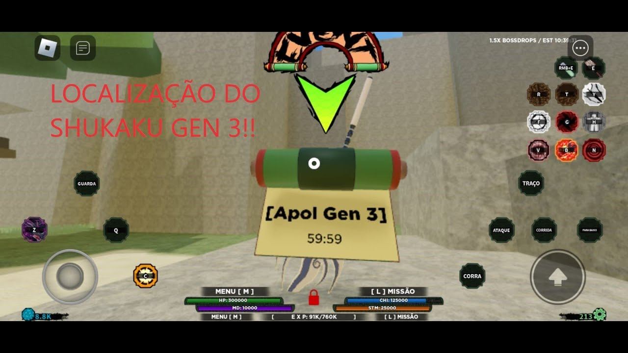 LOCALIZAÇÃO DO SHUKAKU GEN 3!!! NO SHINOBI LIFE 2!! смотреть онлайн