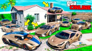 Угнал кучу золотых чит тачек и огромный монстр трак у мажора за 180 сек! Битва воров в ГТА 5 Онлайн