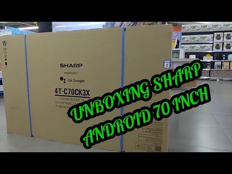 UNBOXING SHARP ANDROID TV 70 INCH 4T-C70CK3X смотреть онлайн