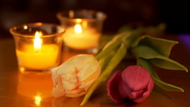 1 Hours Burning Candles | Music In  4K #candles #relaxing #meditationmusic