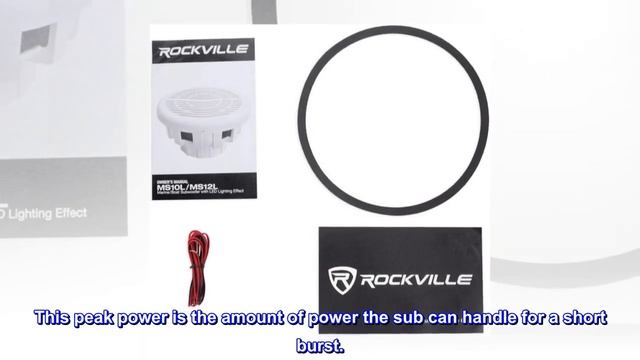 Rockville MS10LW 10" 2400 Watt White Marine/Boat 10" Free Air Subwoofer with LED смотреть онлайн