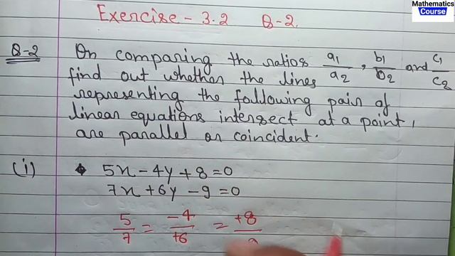 On Comparing The Ratios A1 Upon A2 B1 Upon B2 And C1 Upon C2 Find Out Whether The Lines Representin смотреть онлайн