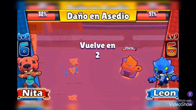 Нита vs Леон/ 1vs1/ Brawl Stars смотреть онлайн