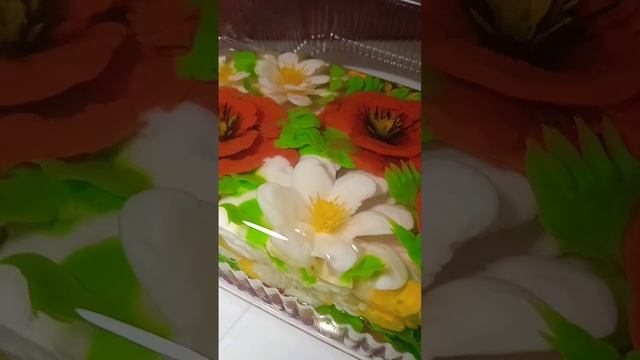 #3d желе #желейный десерт#маки#желатин #желе смотреть онлайн
