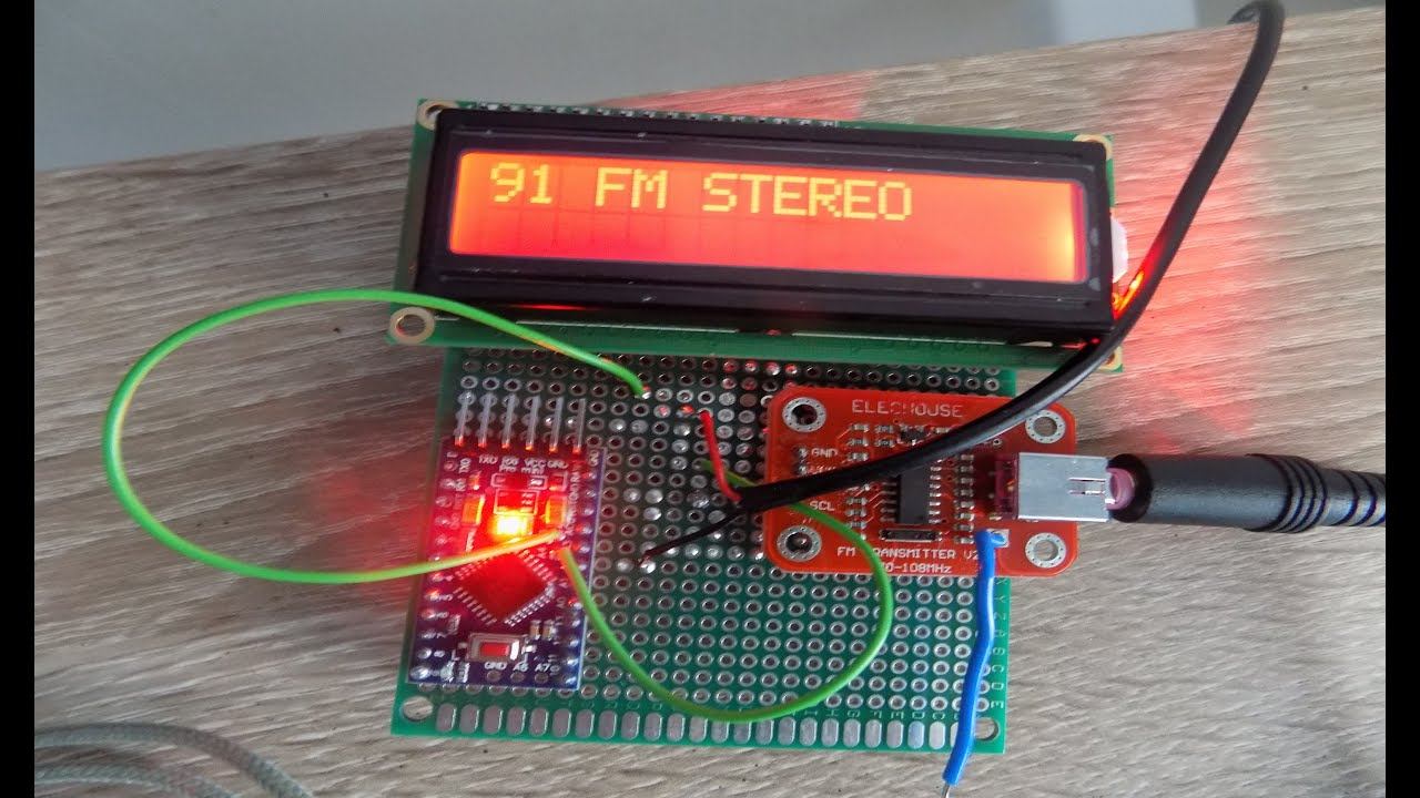 FM STEREO TRANSMITTER USING ARDUINO AND KT0803L ELECHOUSE TRANSMITTER
