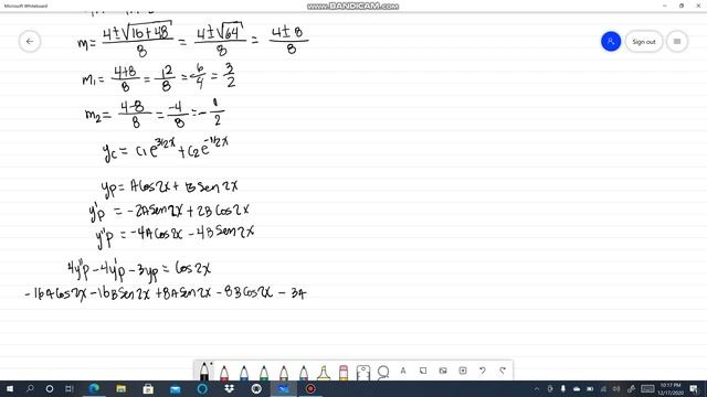 8. 4y''-4y'-3y=cos 2x. Coeficientes indeterminados. Alexander Estrada смотреть онлайн