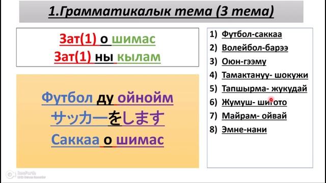 Япончо Онлайн 9-сабак (тамга+грамматика) смотреть онлайн