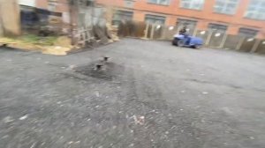 Укладка асфальтовой крошки с проливкой битума, бюджетный асфальт.