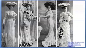 ЖЕНСКИЕ МОДЫ 1900-1914 ГГ.