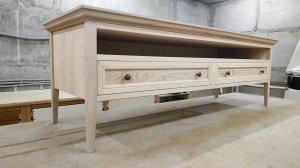 Изготовление ТВ консоли из ясеня
