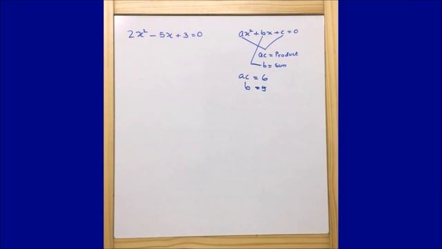 Find the roots of the equation 2𝒙^𝟐 – 5x + 3 = 0, by factorisation. смотреть онлайн