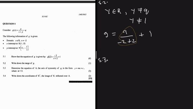 May/June 2022 Grade 12 Mathematics Functions & Graphs Question 5 Supplementary Exam Memo смотреть онлайн