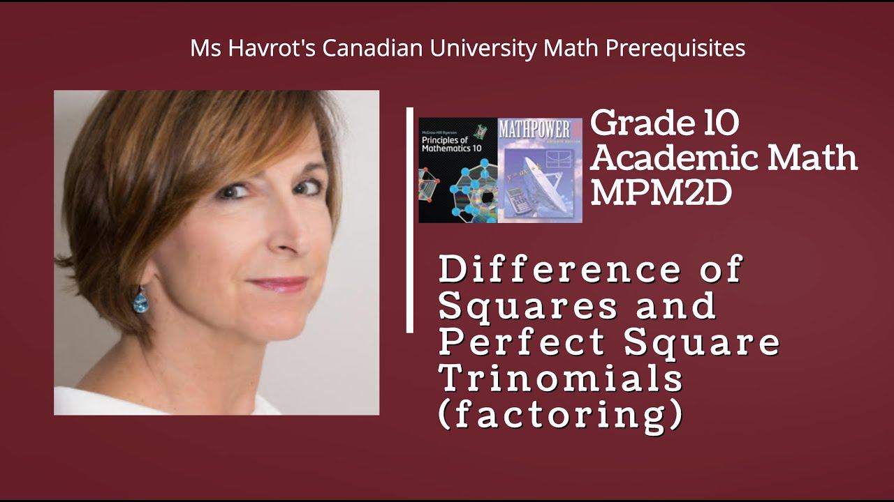 Grade 10 Difference of Squares and Perfect Square Trinomials (factoring) смотреть онлайн