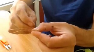 Как привязывать поводок к нимфе(за место напайки бусинка)