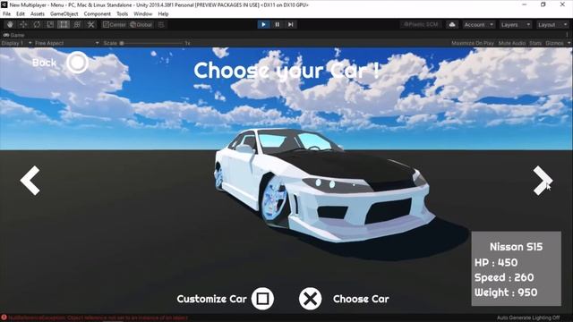 Main menu for my Unity car game смотреть онлайн