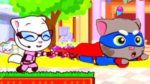 ТОМ БЕГ ЗА КОНФЕТАМИ Приключения Продолжаются Мультфильм Игра Talking Tom Candy Run