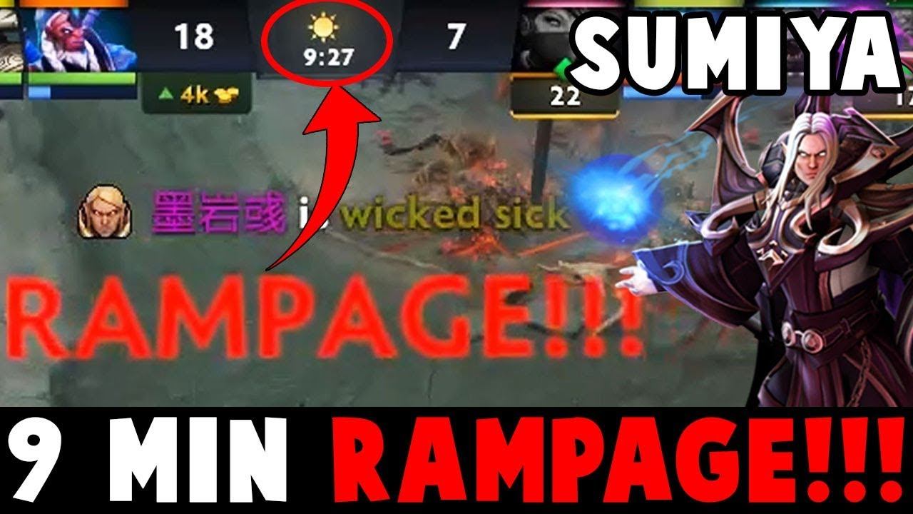 SumiYa Wtf!! 9 min RAMPAGE - Genius gameplay Vs Divine Team Dota 2 смотреть онлайн