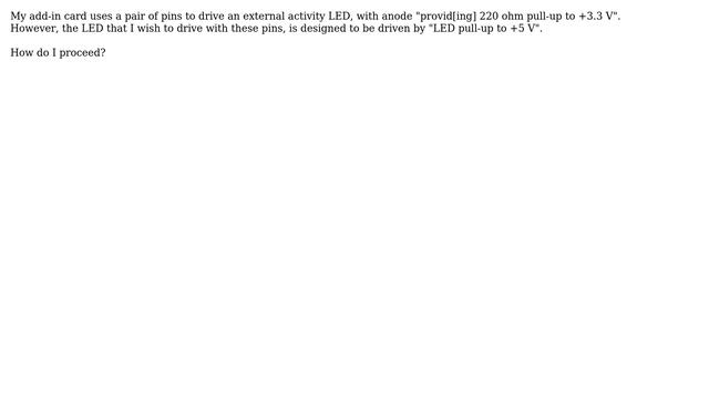 Electronics: Driving A 5V LED On Computer Chassis With 3.3V